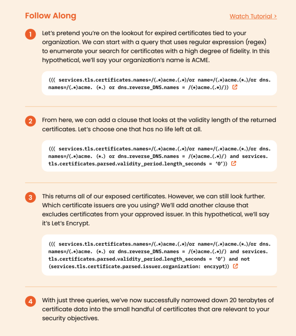 Wie man TLS/SSL-Zertifikate in Censys Search